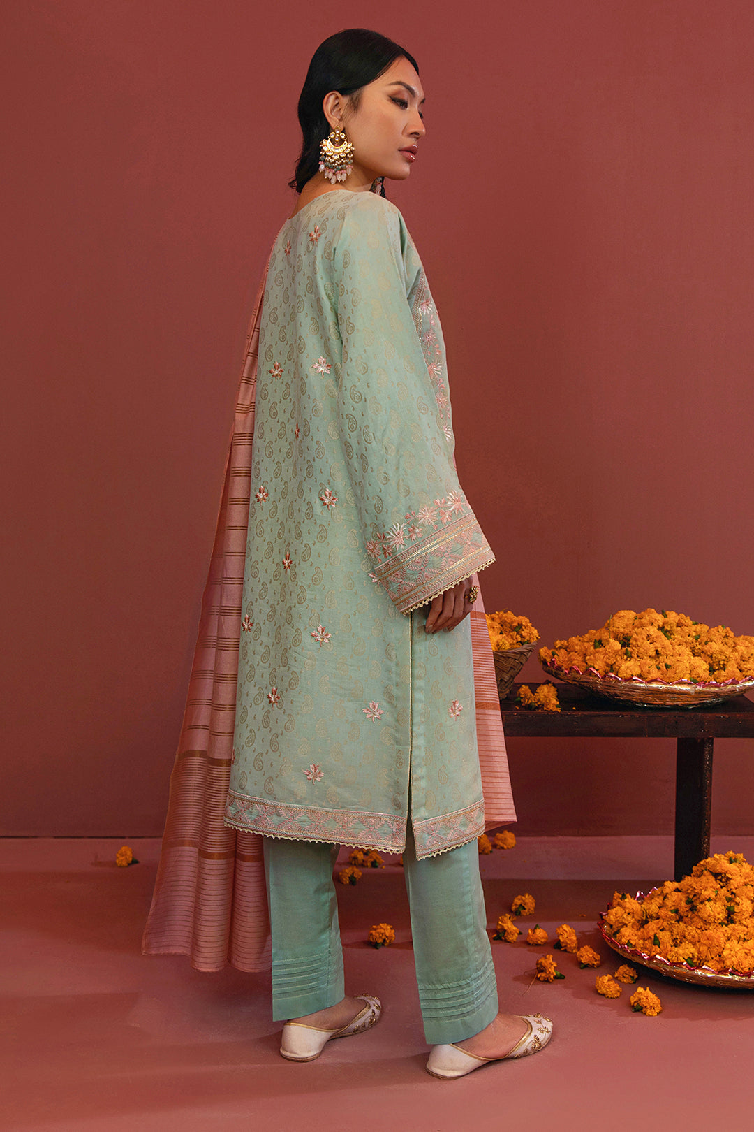 Embroidered Shirt Shalwar Dupatta - 2044