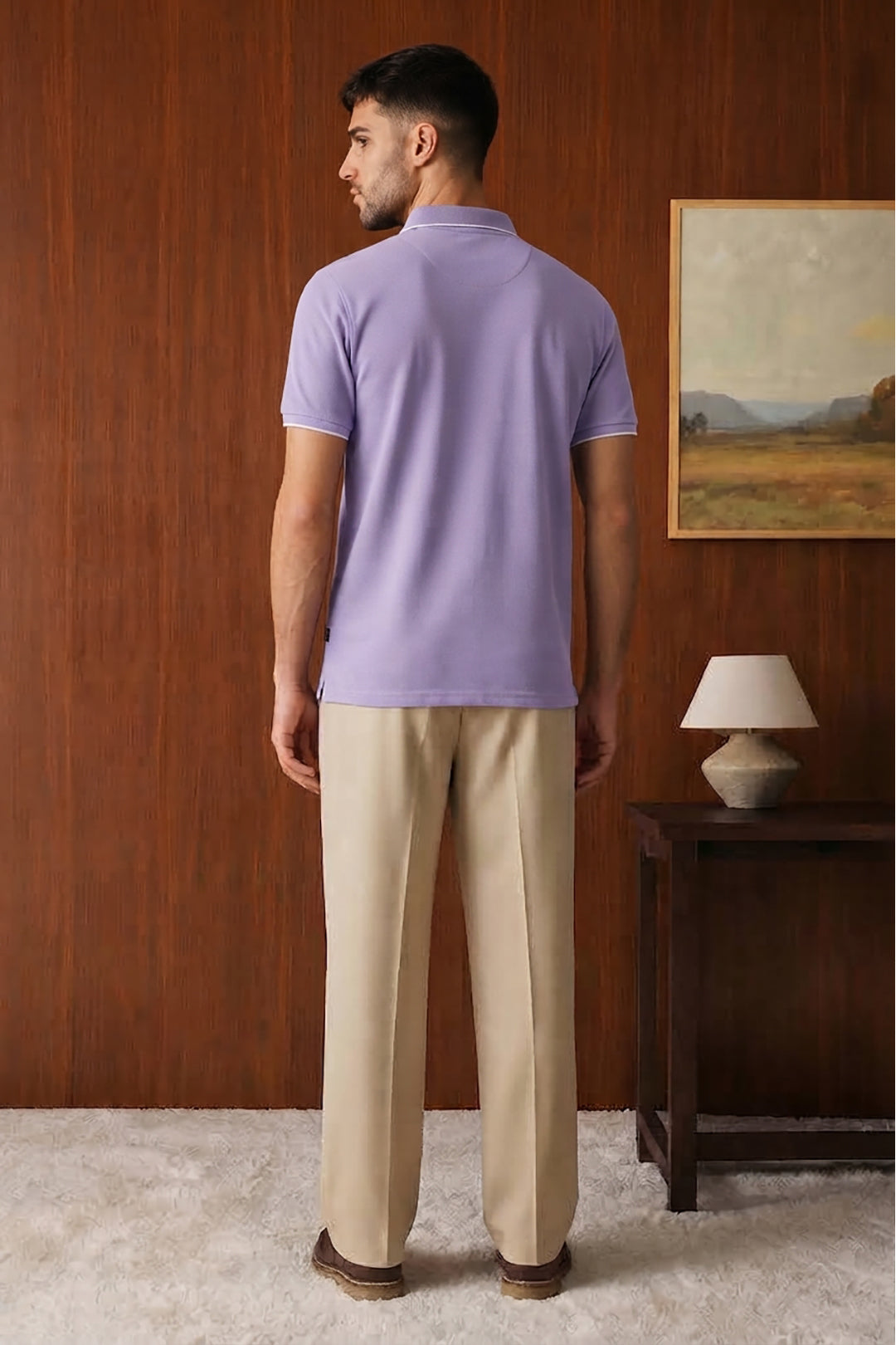 Contrast Placket Polo - 6001