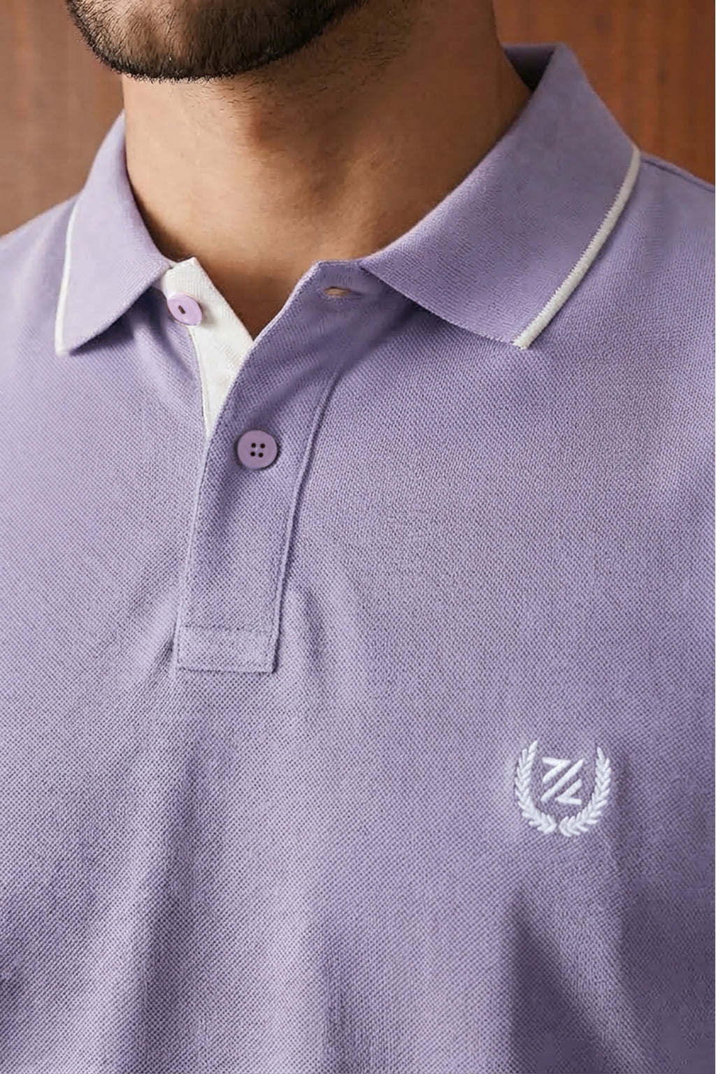 Contrast Placket Polo - 6001
