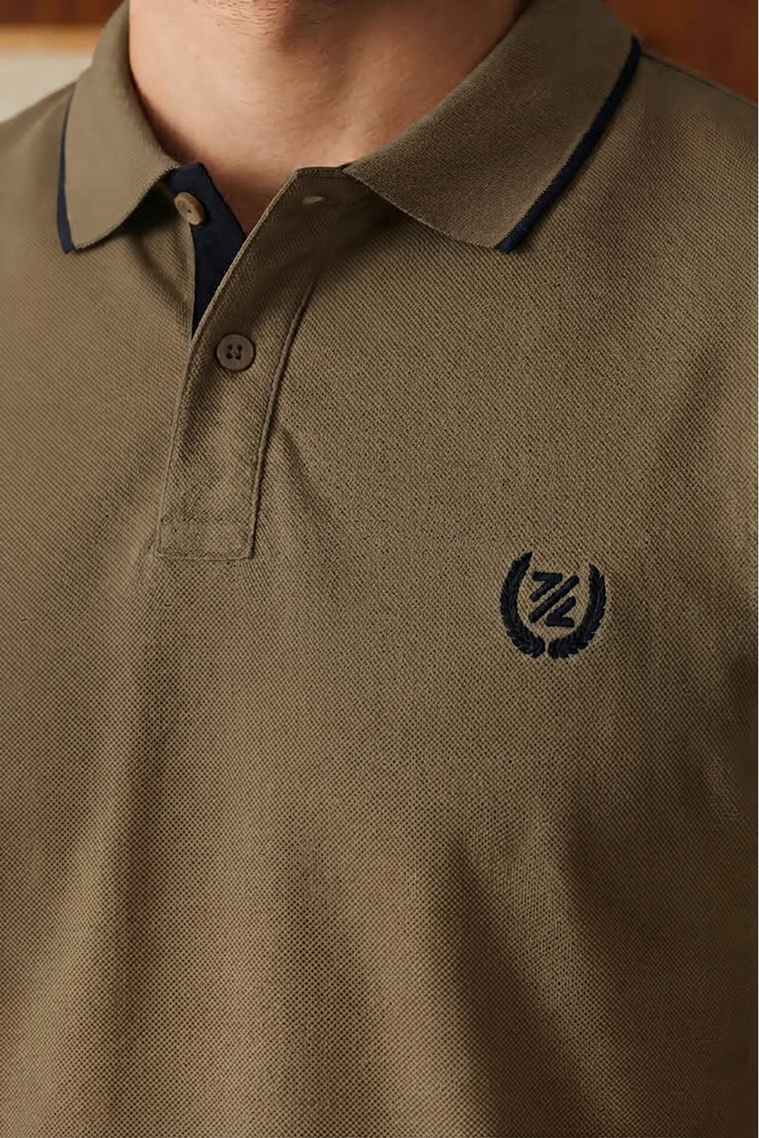 Contrast Placket Polo - 6001