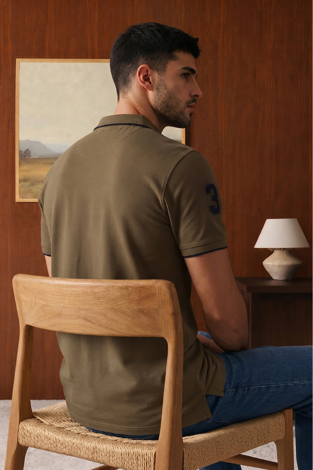 Contrast Placket Polo - 6001