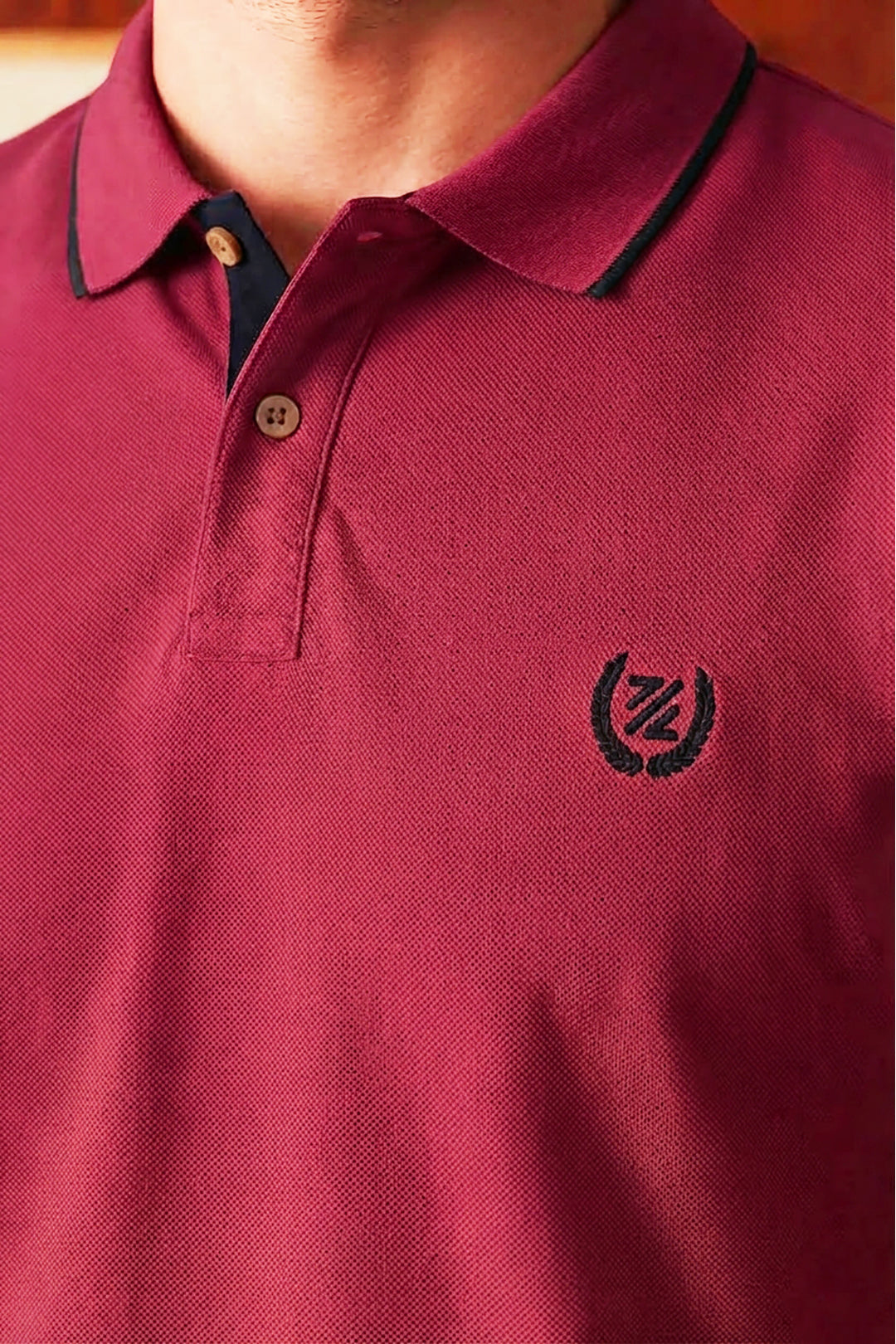 Contrast Placket Polo - 6001