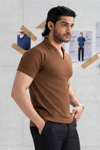 Textured Johnny Collar Polo - 5005