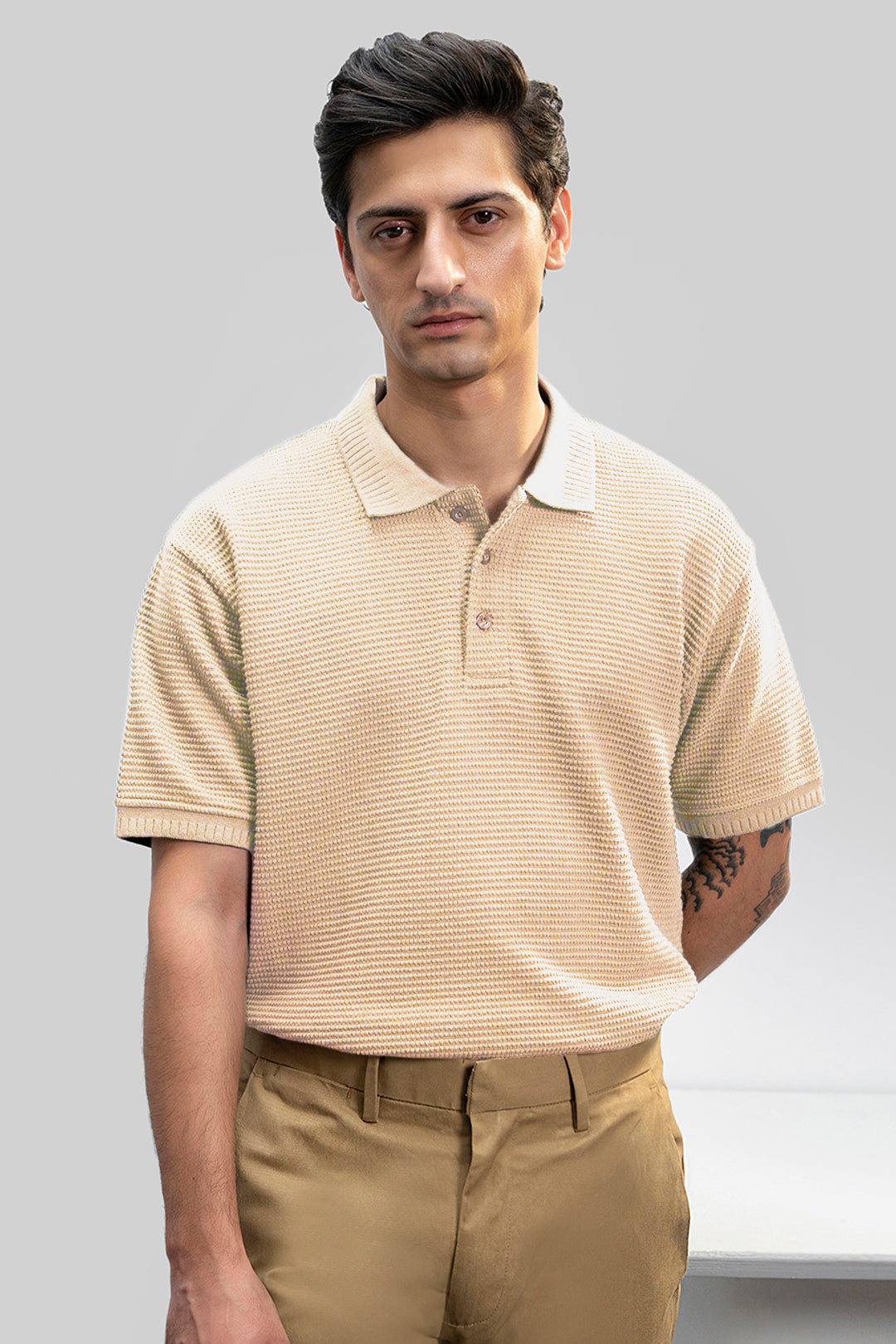 Textured Polo - 5003