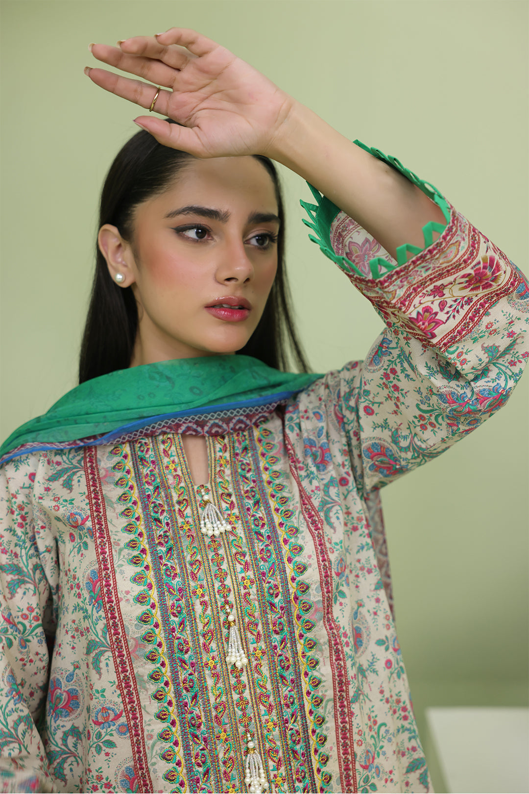 Embroidered Shirt Dupatta - 1714