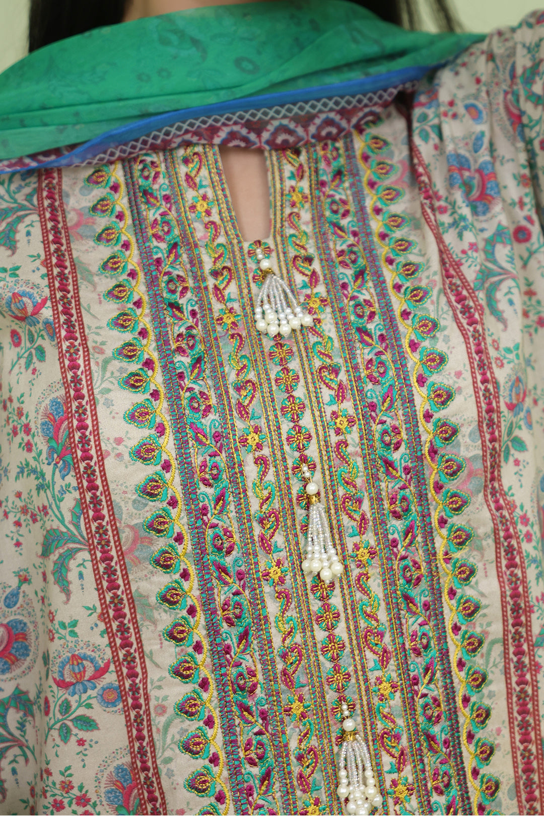 Embroidered Shirt Dupatta - 1714