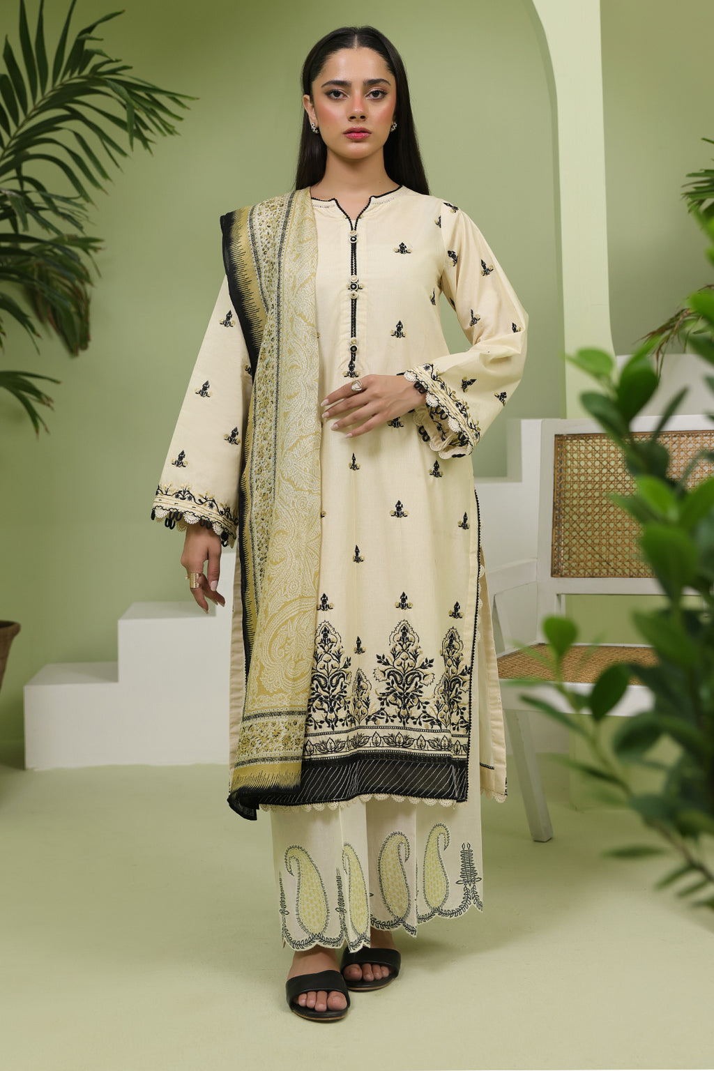 Embroidered Shirt Shalwar Dupatta - 1369