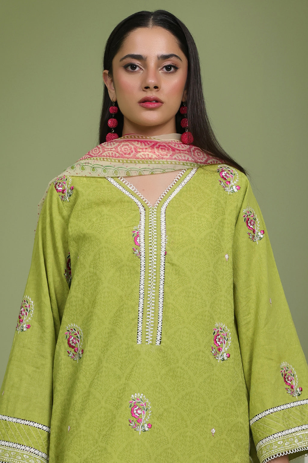 Embroidered Shirt Shalwar Dupatta - 1462