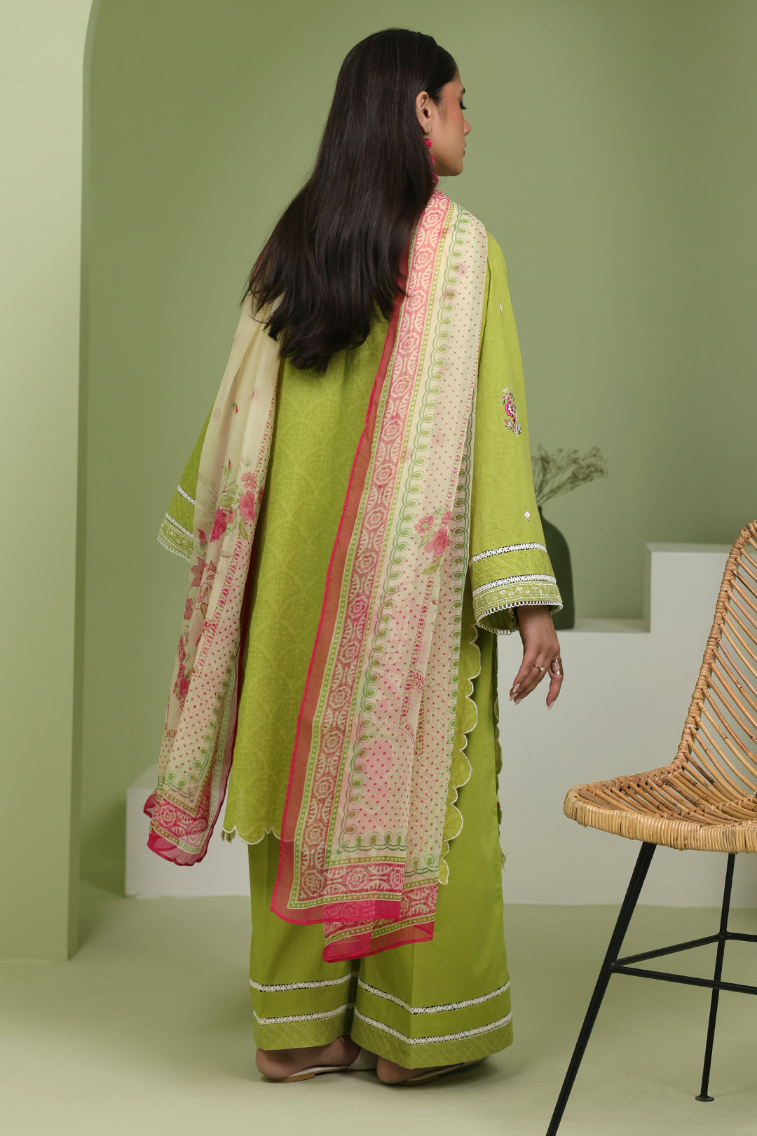 Embroidered Shirt Shalwar Dupatta - 1462