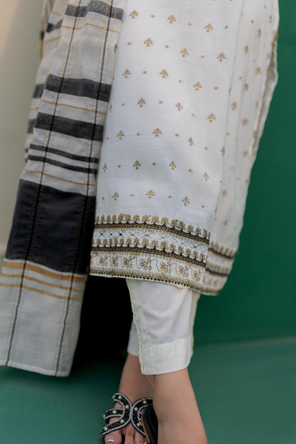 Embroidered Kurta Dupatta - 1978