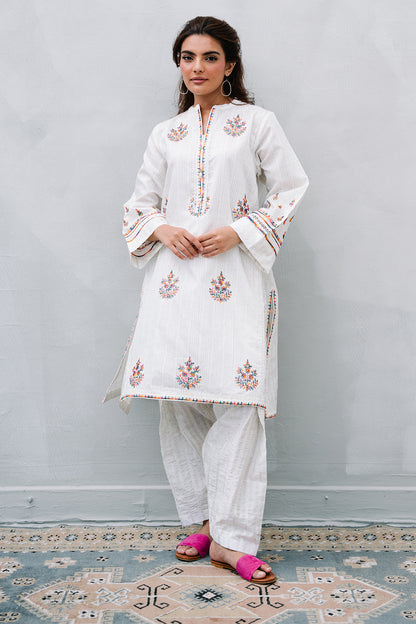 Embroidered Kurta Trouser - 1524