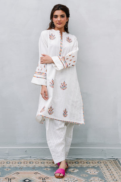 Embroidered Kurta Trouser - 1524