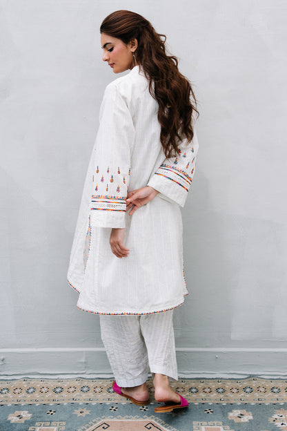 Embroidered Kurta Trouser - 1524