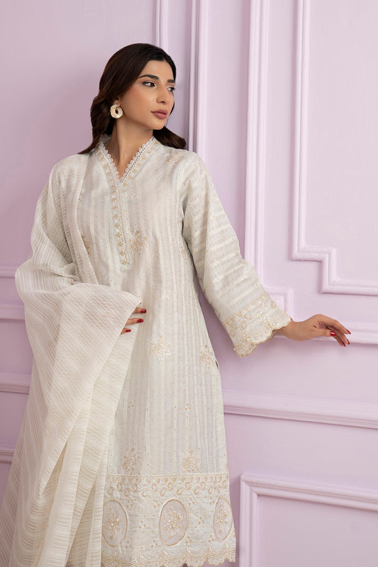 Embroidered Kurta Dupatta - 2121