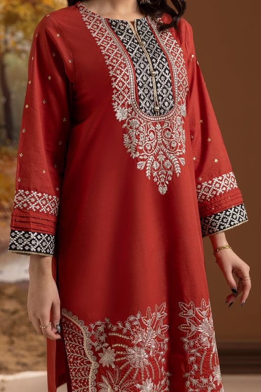 Embroidered Kurta Dupatta Trouser - 2136