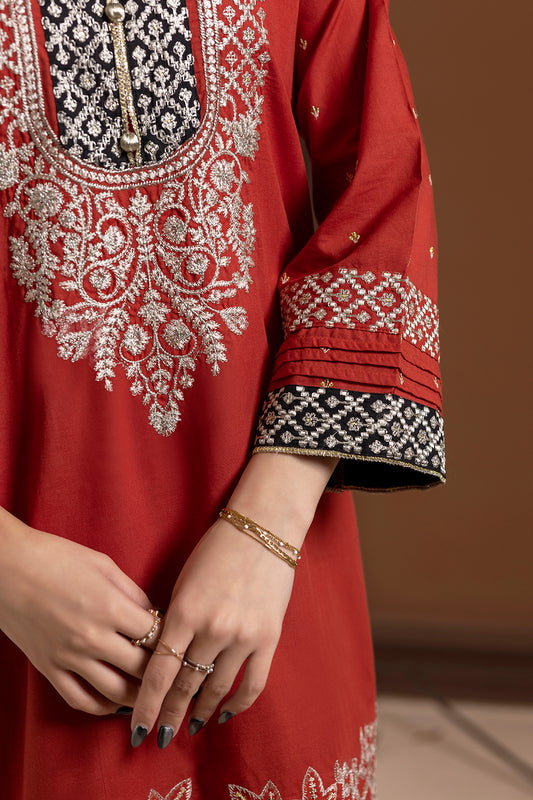 Embroidered Kurta Dupatta Trouser - 2136