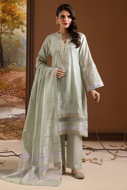 Embroidered Kurta Dupatta Trouser - 2505
