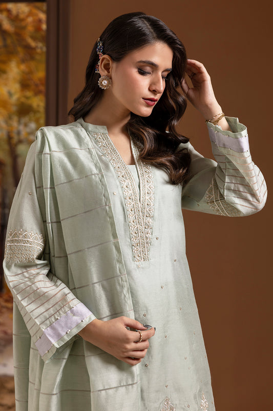 Embroidered Kurta Dupatta Trouser - 2505