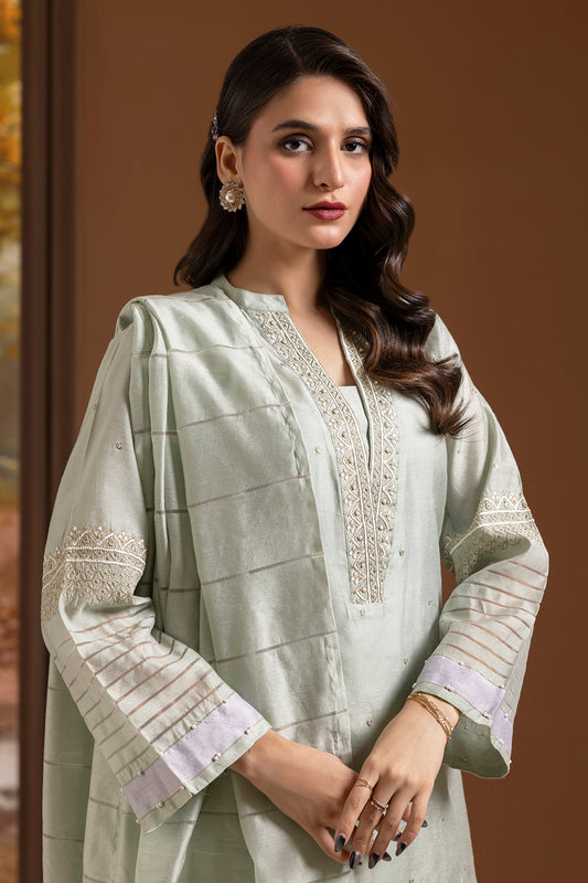 Embroidered Kurta Dupatta Trouser - 2505