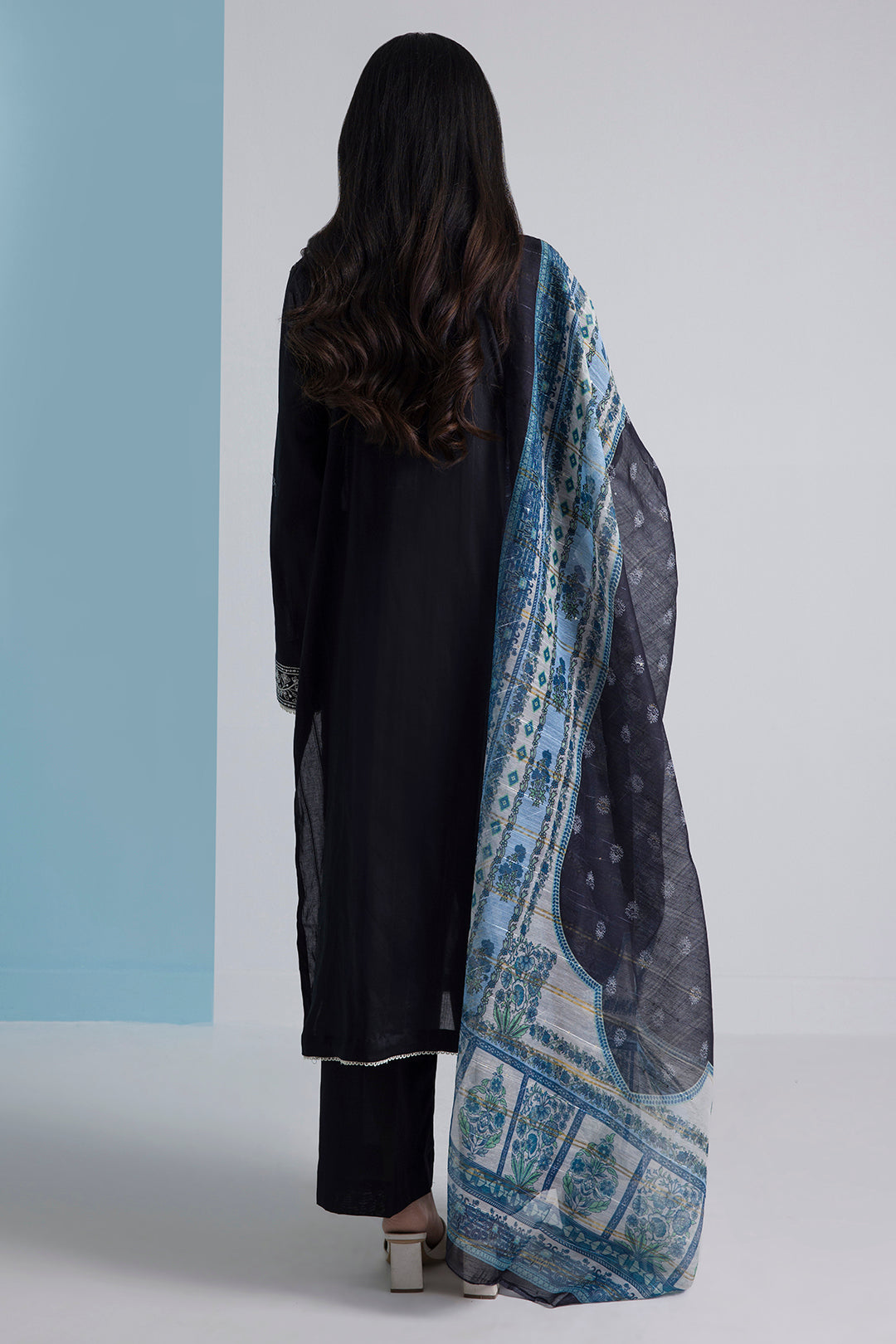 Embroidered Kurta Dupatta Trouser - 1784