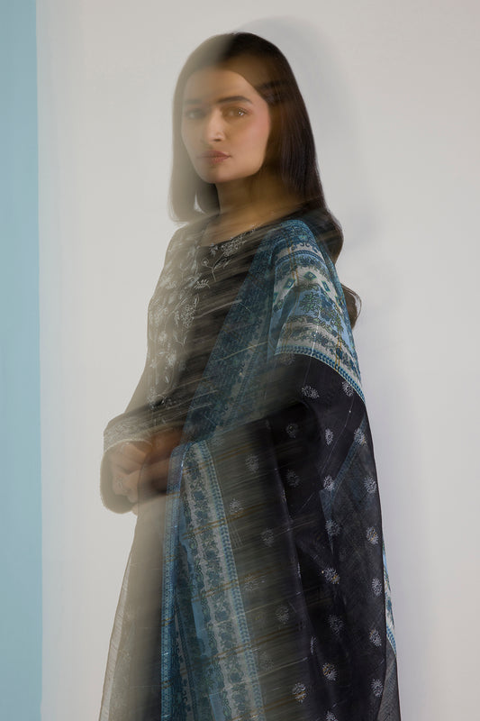 Embroidered Kurta Dupatta Trouser - 1784