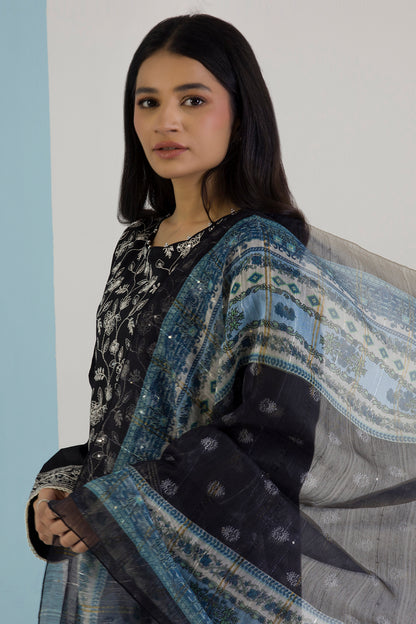 Embroidered Kurta Dupatta Trouser - 1784