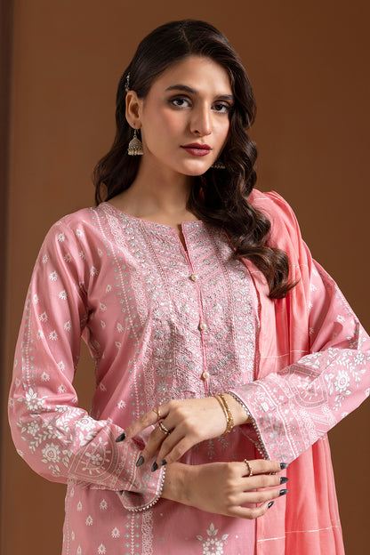 Embroidered Kurta Dupatta Trouser - 1786
