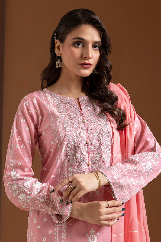 Embroidered Kurta Dupatta Trouser - 1786