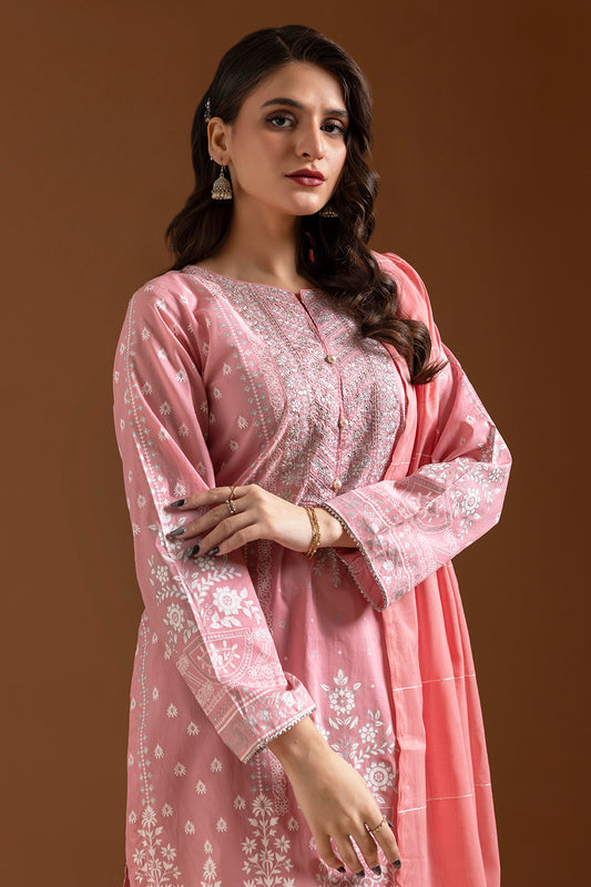 Embroidered Kurta Dupatta Trouser - 1786