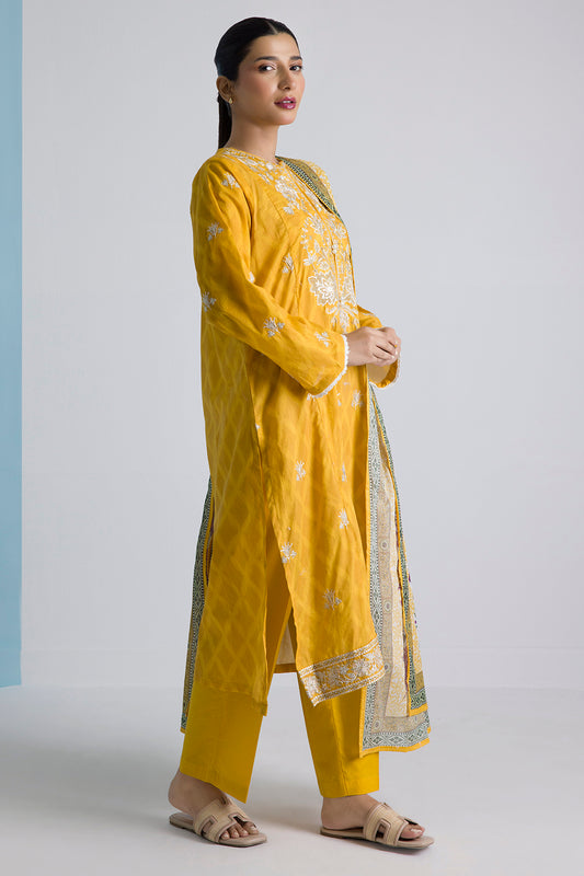 Embroidered Kurta Dupatta Trouser - 2061