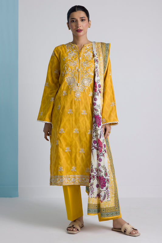 Embroidered Kurta Dupatta Trouser - 2061