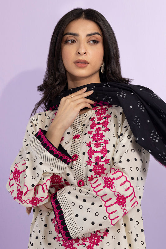 Embroidered Kurta Dupatta Trouser - 2532