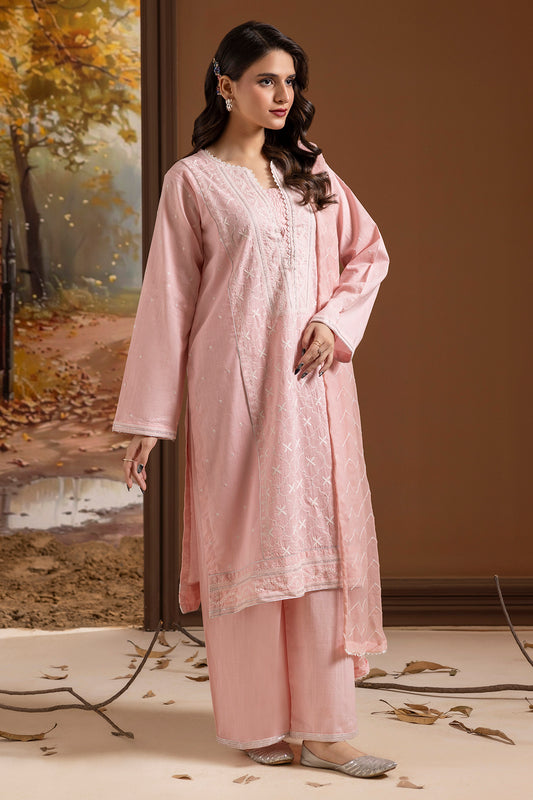 Embroidered Kurta Dupatta Trouser - 2668