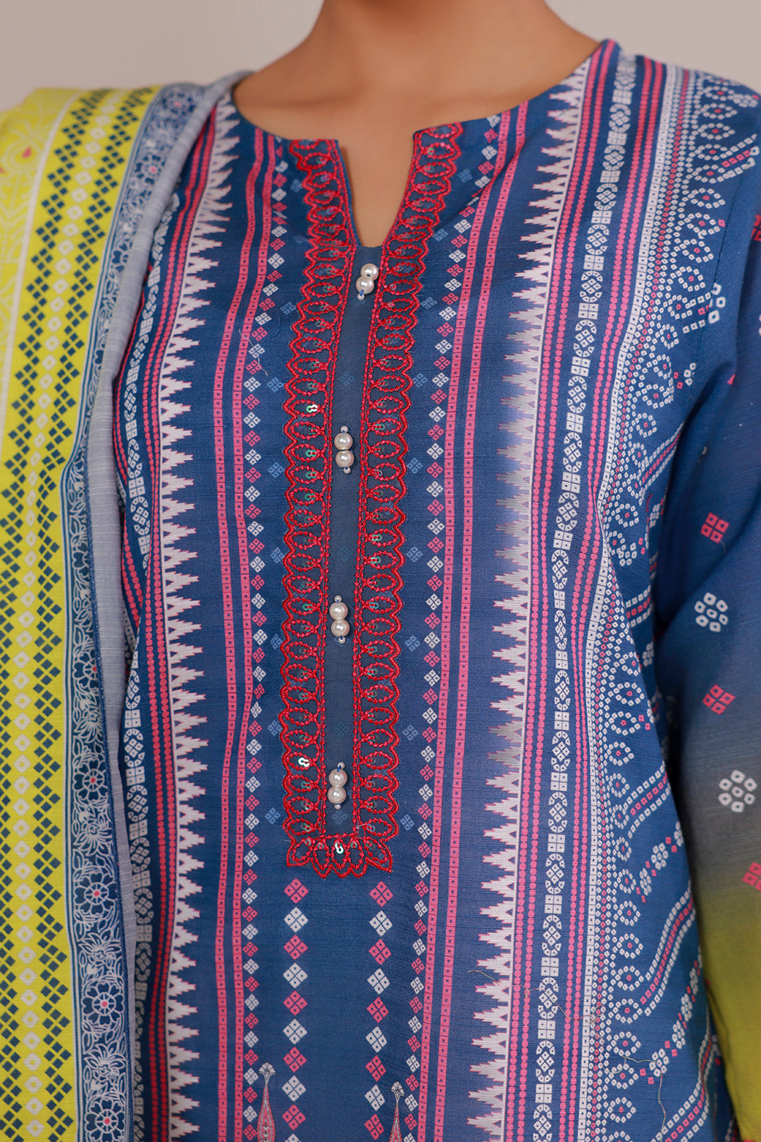 Embroidered Kurta Dupatta - 2936