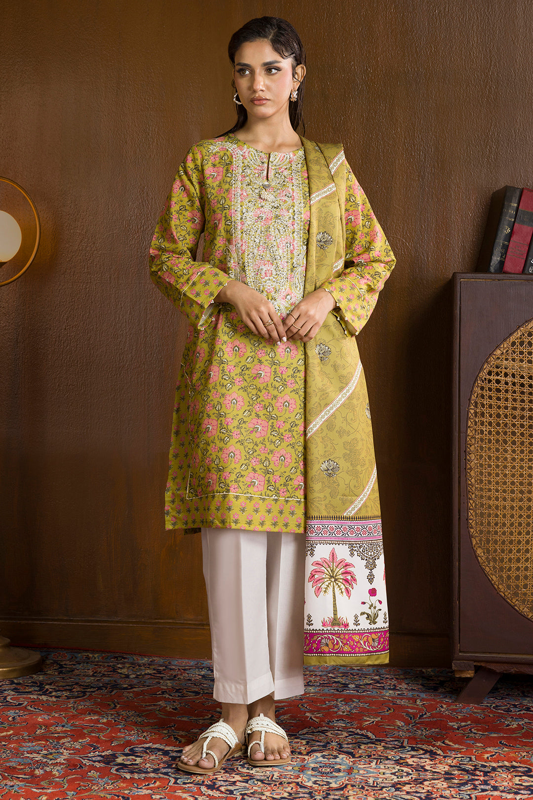 Embroidered Kurta Shawl - 3036