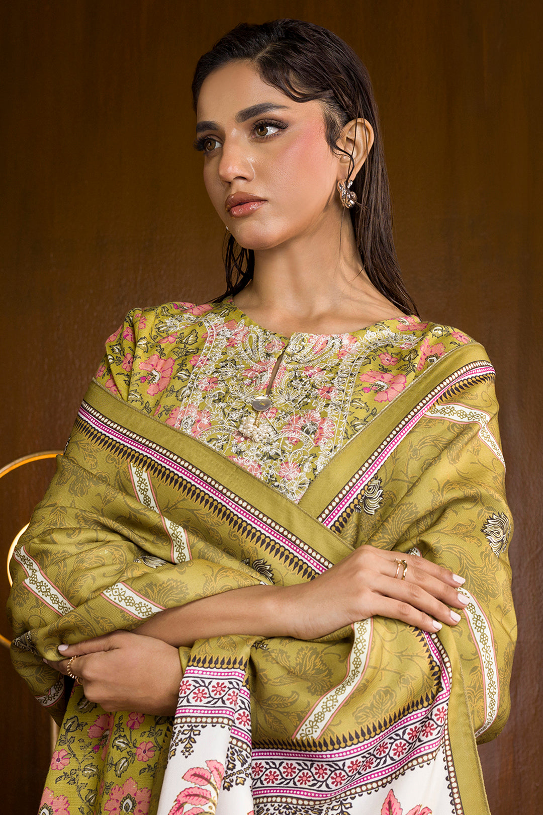 Embroidered Kurta Shawl - 3036