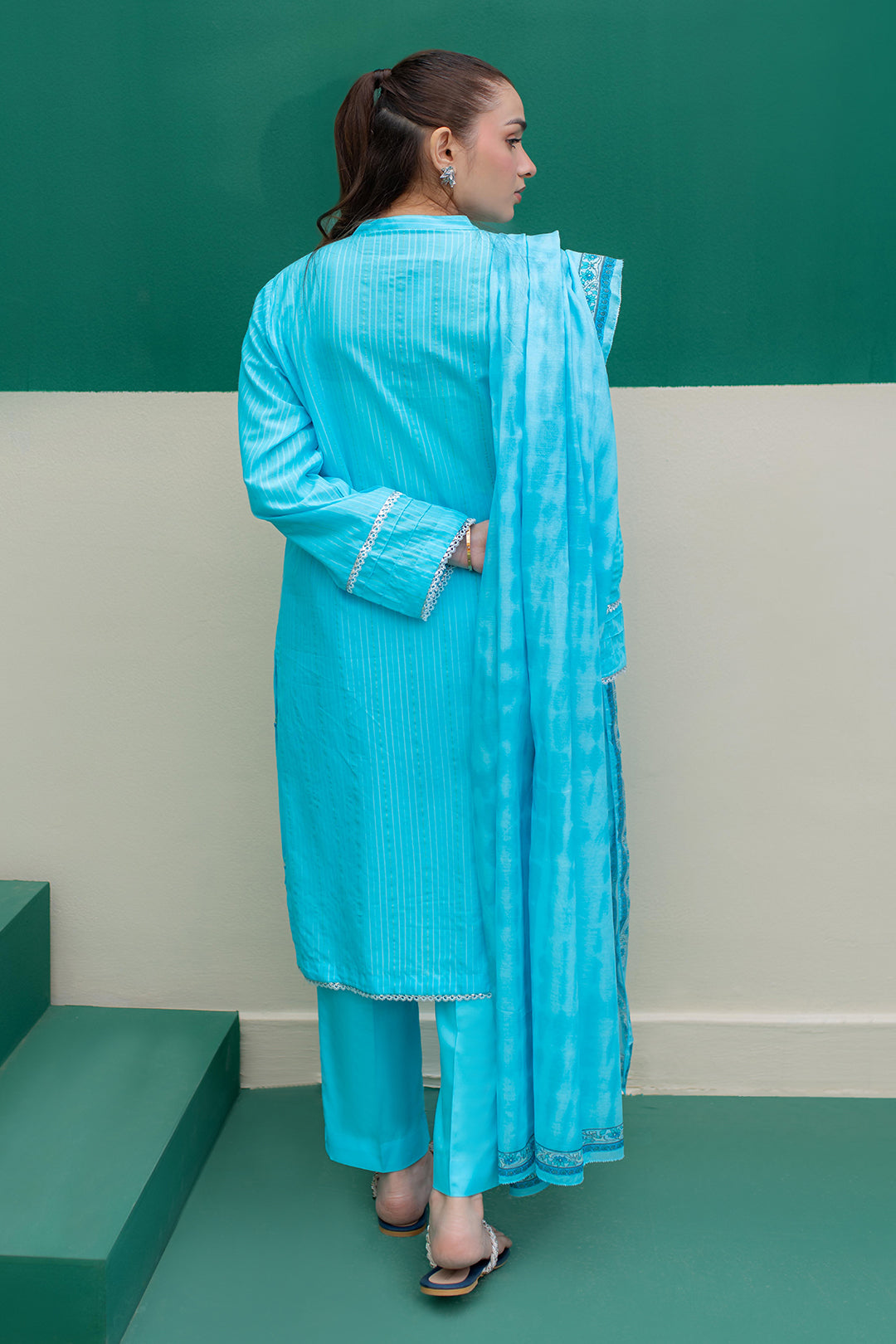 Embroidered Kurta Trouser - 3093