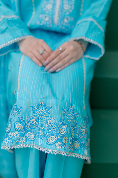 Embroidered Kurta Trouser - 3093