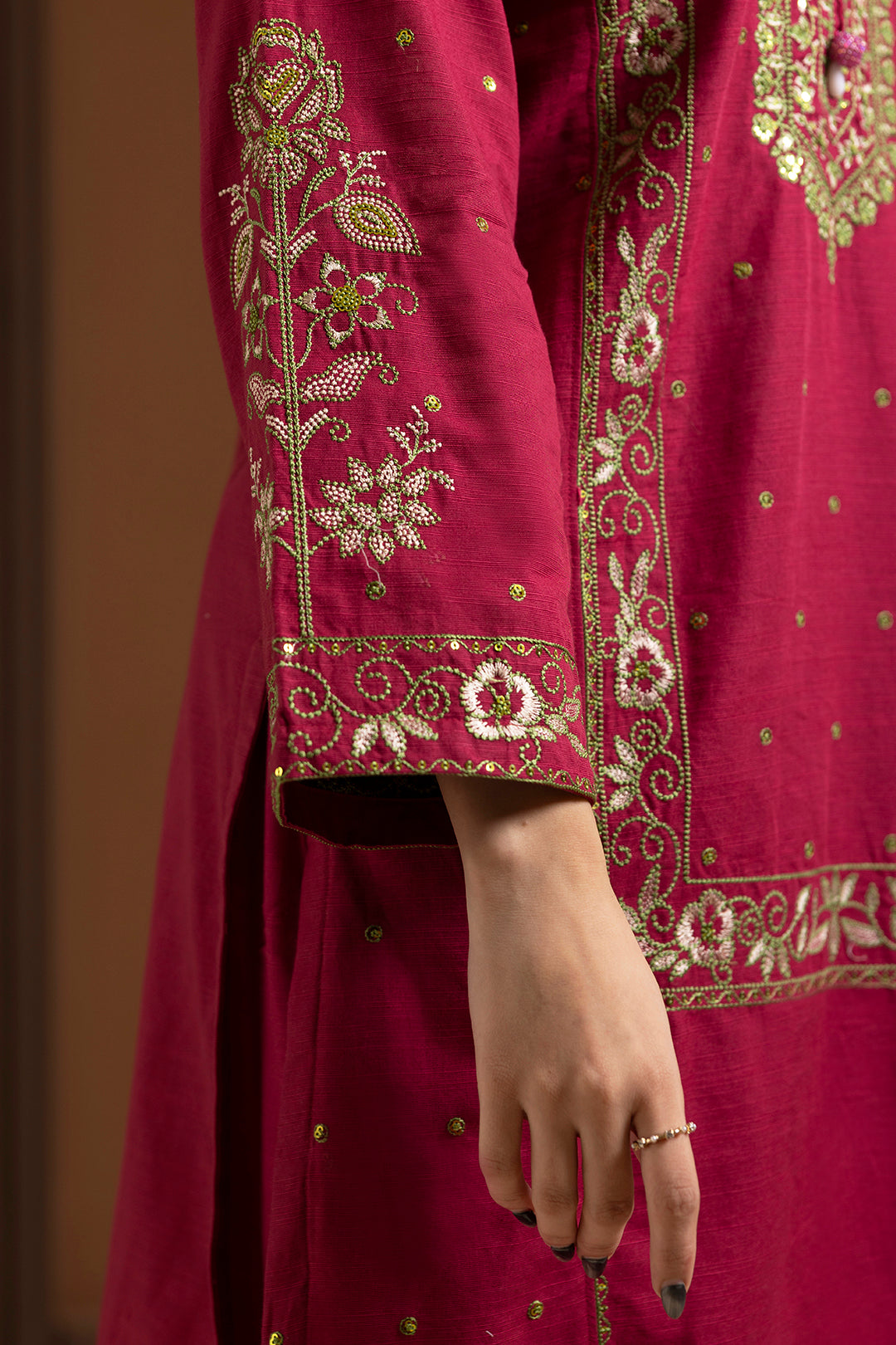 Embroidered Kurta Trouser - 3366