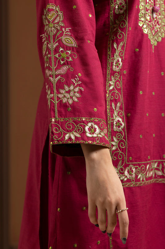 Embroidered Kurta Trouser - 3366