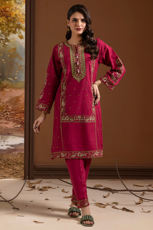 Embroidered Kurta Trouser - 3366