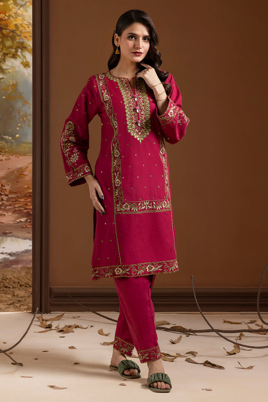Embroidered Kurta Trouser - 3366