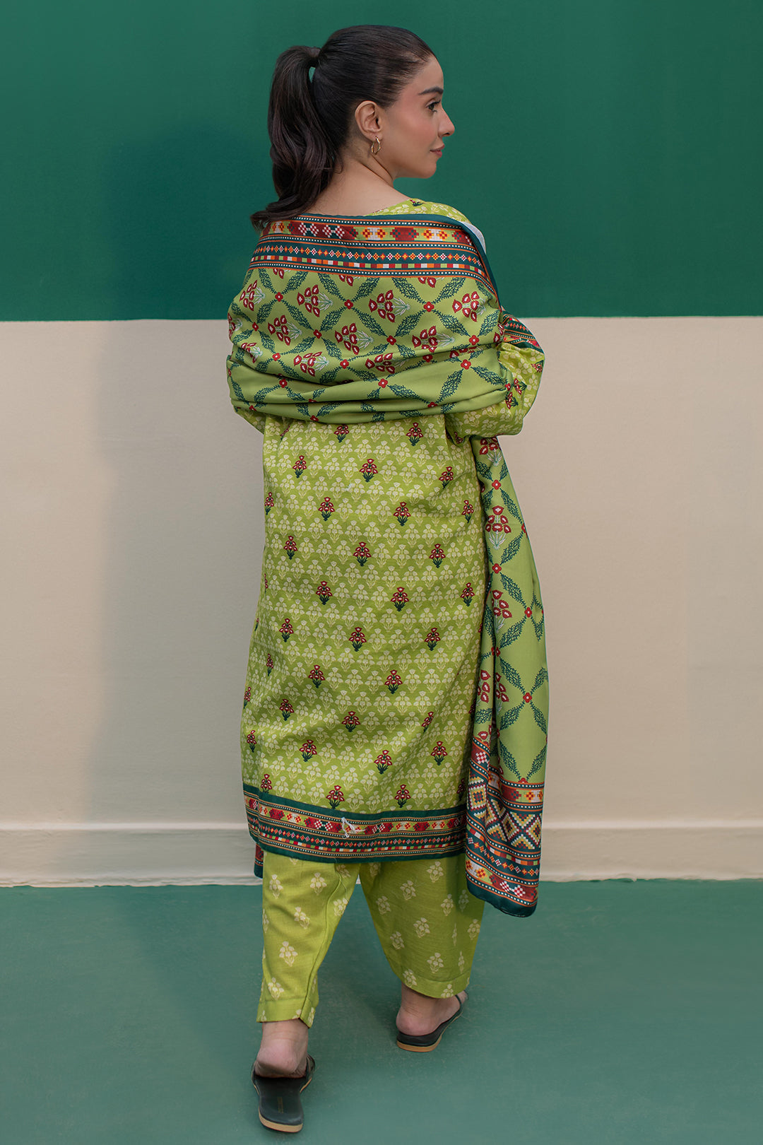 Kurta Shawl Trouser - 2943