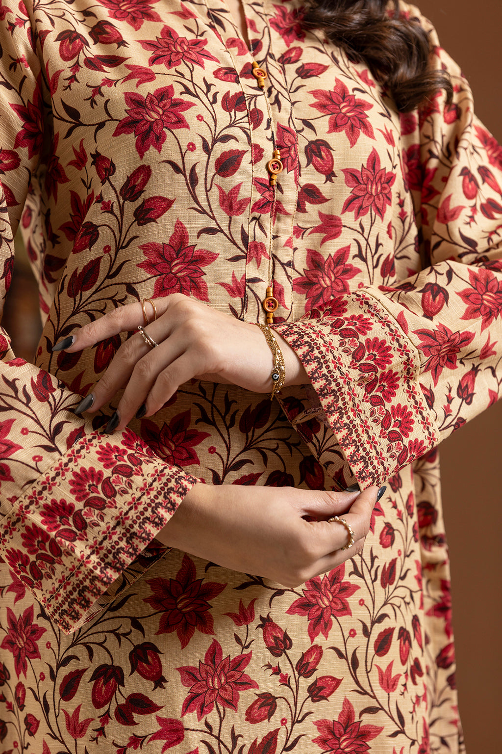 Embroidered Kurta Shawl Trouser - 2710