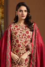Embroidered Kurta Shawl Trouser - 2710