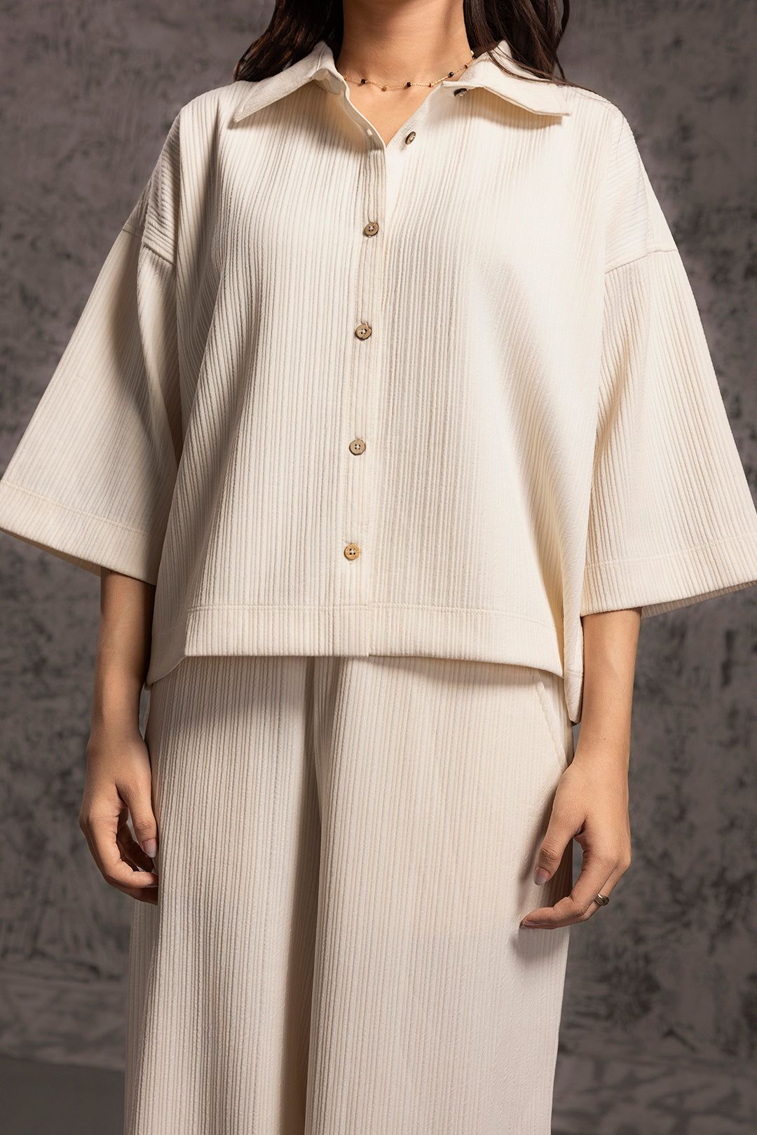 Seersucker Co-Ord Set Shirt - 5004