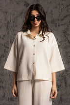 Seersucker Co-Ord Set Shirt - 5004