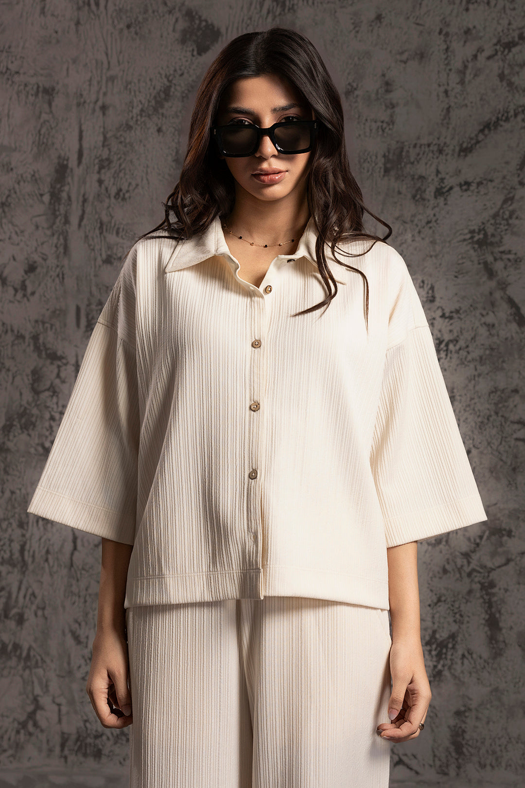 Seersucker Co-Ord Set Shirt - 5004