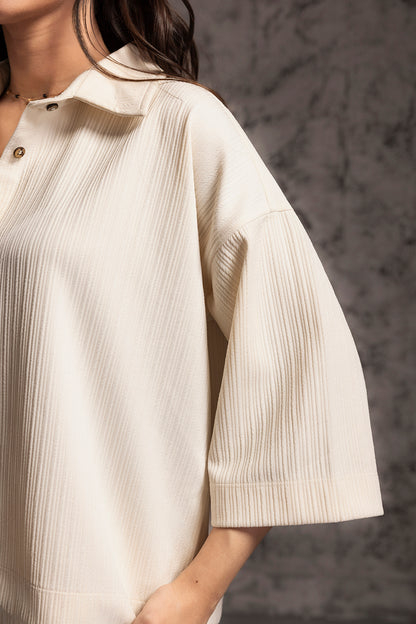 Seersucker Co-Ord Set Shirt - 5004