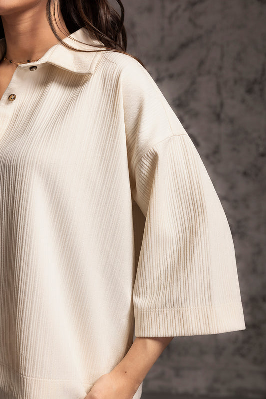 Seersucker Co-Ord Set Shirt - 5004